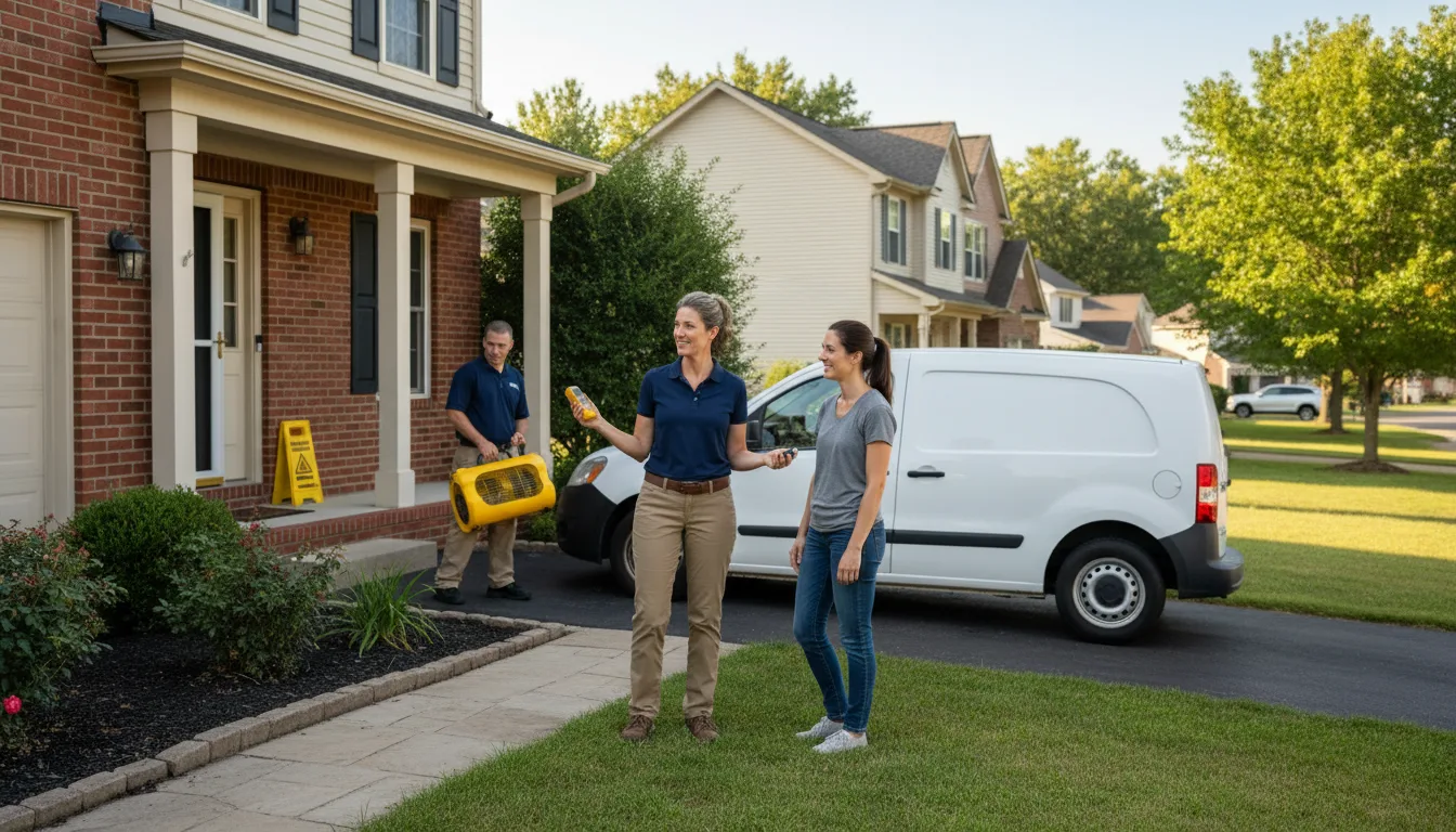 Residential water damage restoration in West Hickory, PA